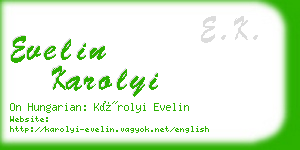evelin karolyi business card